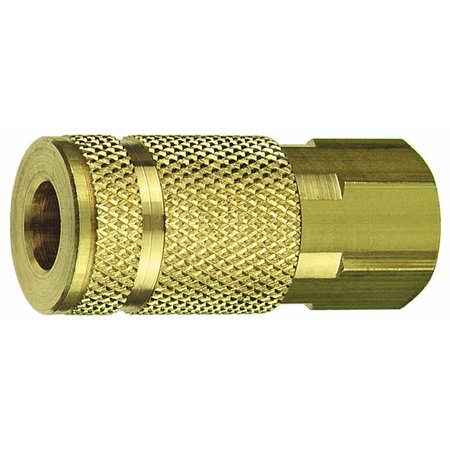 PLEWS Tru-Flate Brass Aro Style Coupler 1/4 in. Female 1 pc 13-334